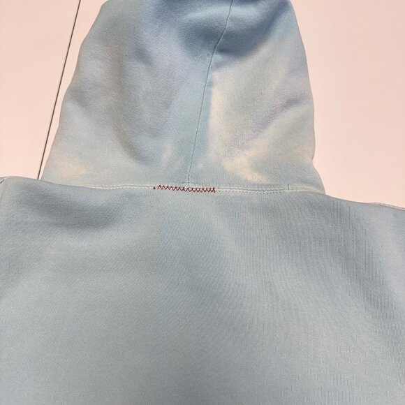 Mooji Mooji Hoodie Sweatshirt Mens Medium 24x24.5 Blue Oversized USA - Picture 9 of 14